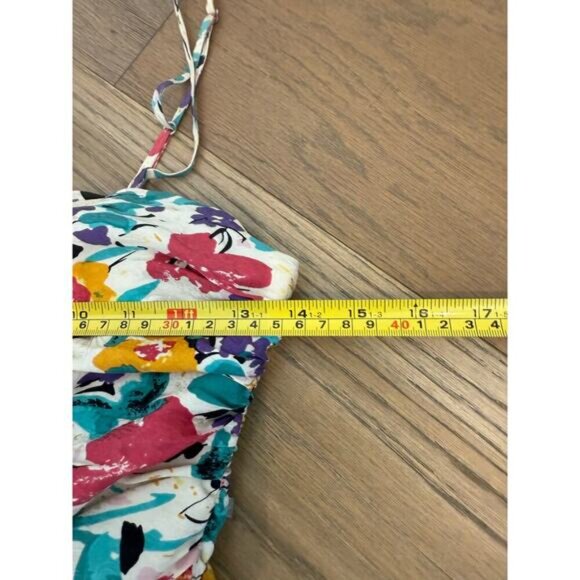 Twelfth Street by Cynthia Vincent Floral Mini Dress Zip Up Ruffle 100% Silk 4 - Picture 7 of 8